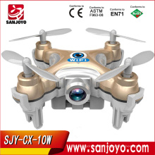 Juguetes al por mayor Cheerson CX-10W Mini Nano Wifi FPV 2.4g rc Quadcopter Cooler Fly Drone con cámara cheerson cx-10w